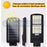 Pack lampadaire complet triple tête 4 mètres : 3x Lampes solaires Série POWER V300 - 300 Watts 3000k/6000k + Mât STANDARD 4 mètres + Triple tête de mât perpendiculaire + Adaptateur 60/50mm