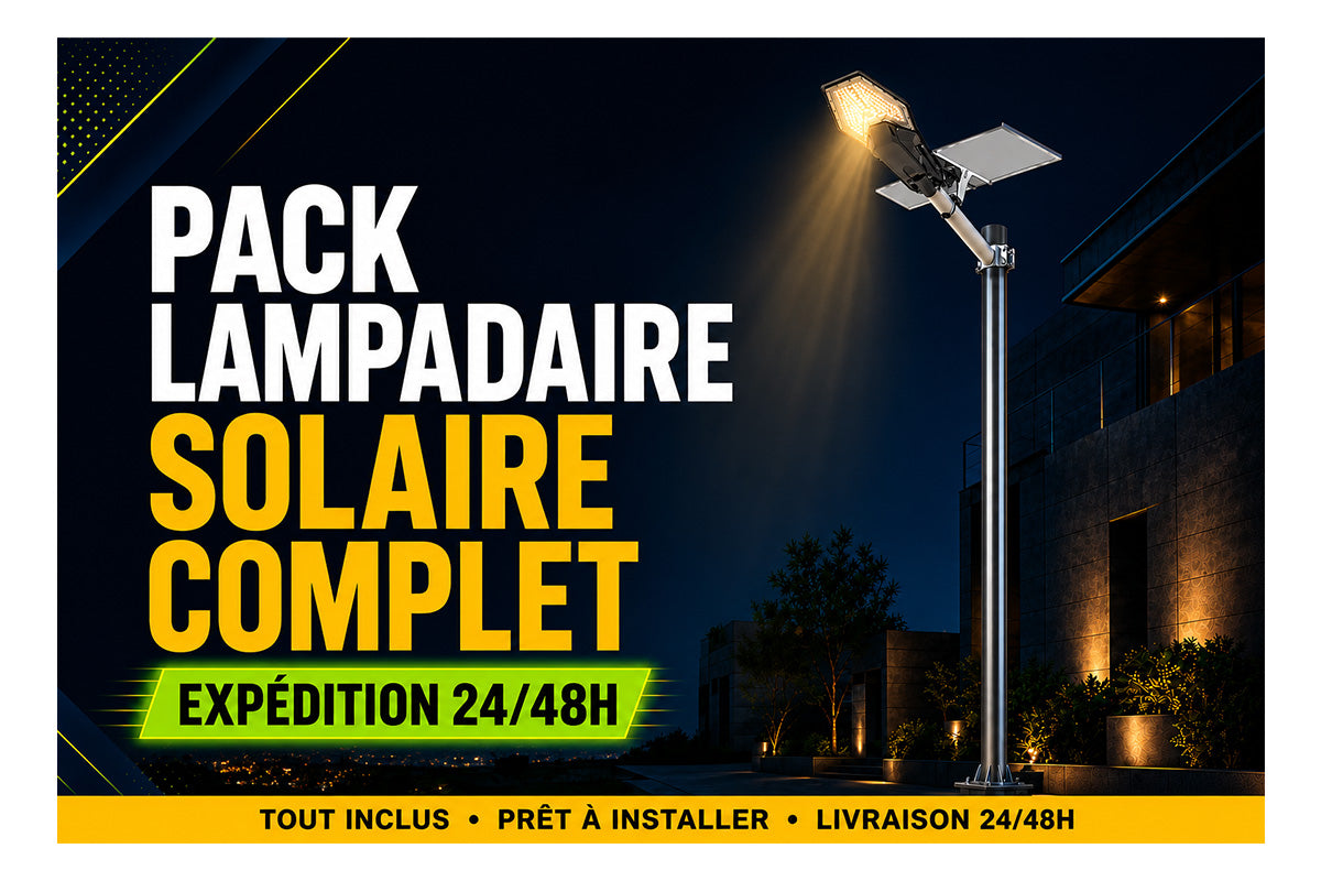 📢 [DISPO 24/48H] Un Pack lampadaire Solaire complet, demain ?