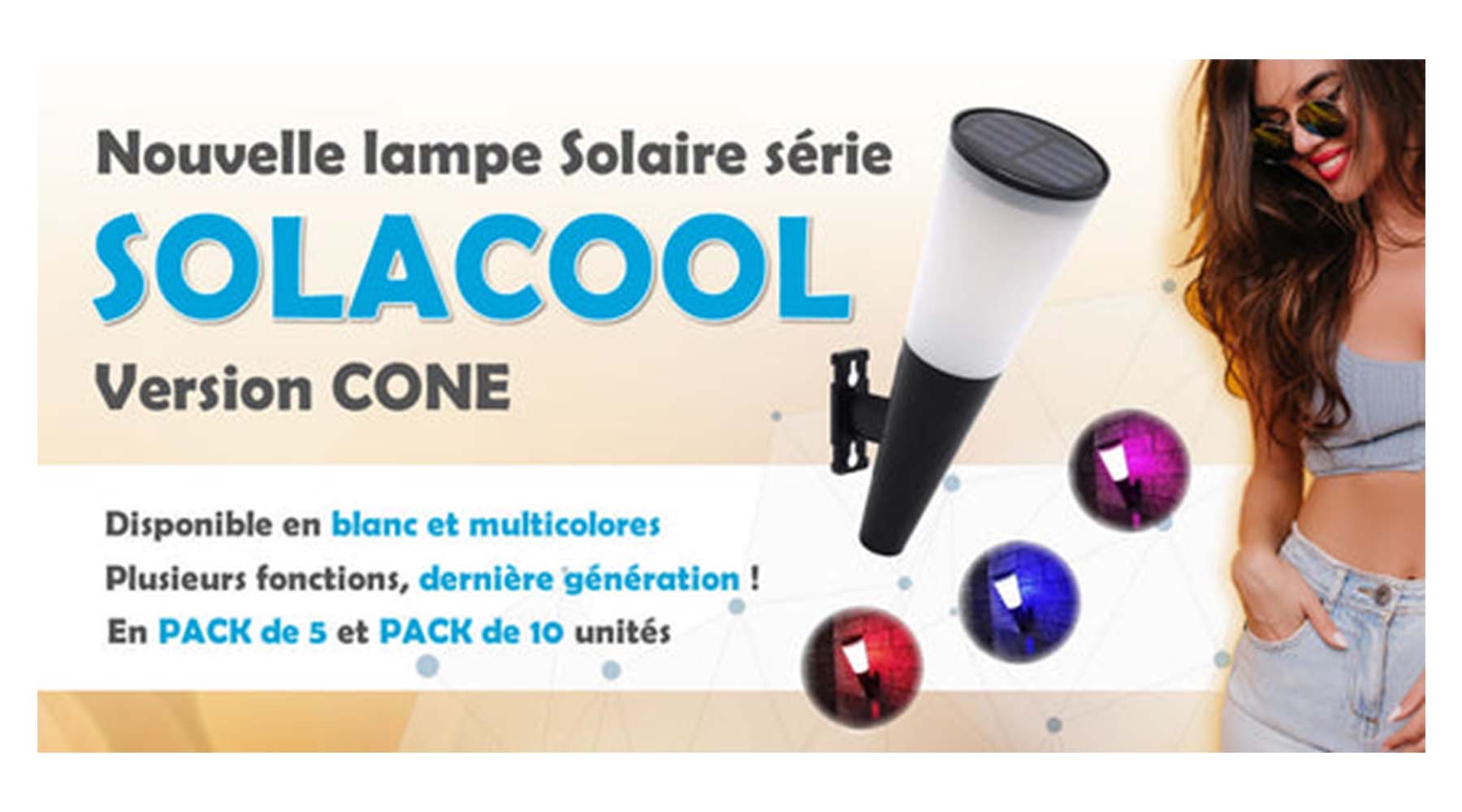 [NEW] Lampe décorative solaire multicolore – Série SOLACOOL