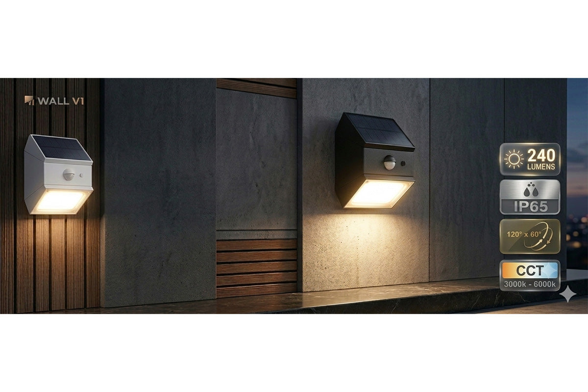 🆕[NOUVEAU] Projecteur LED solaire - Mural - CCT - Série WALL V1