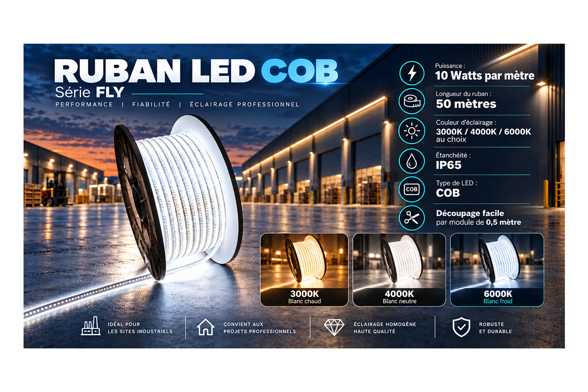 🆕 [NOUVEAUTÉ] Ruban 50 mètres LED COB - Série FLY