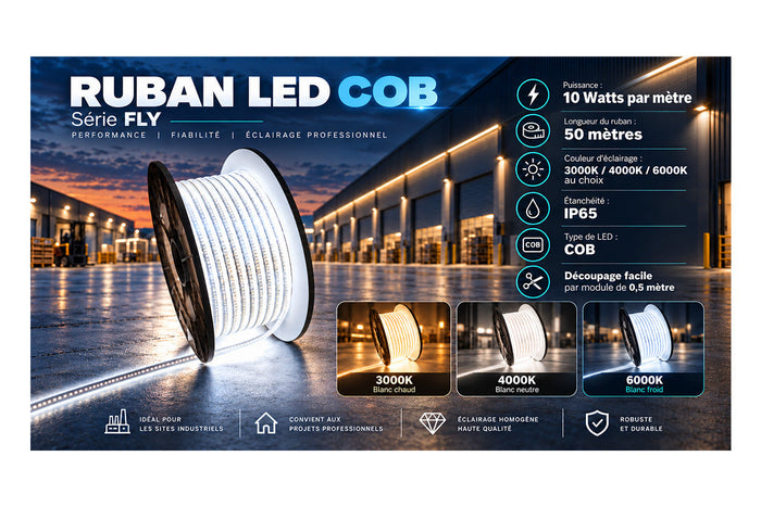 🆕 [NOUVEAUTÉ] Ruban 50 mètres LED COB - Série FLY
