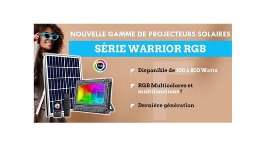 [MULTICOLORES] Projecteur LED solaire - Série WARRIOR RGB