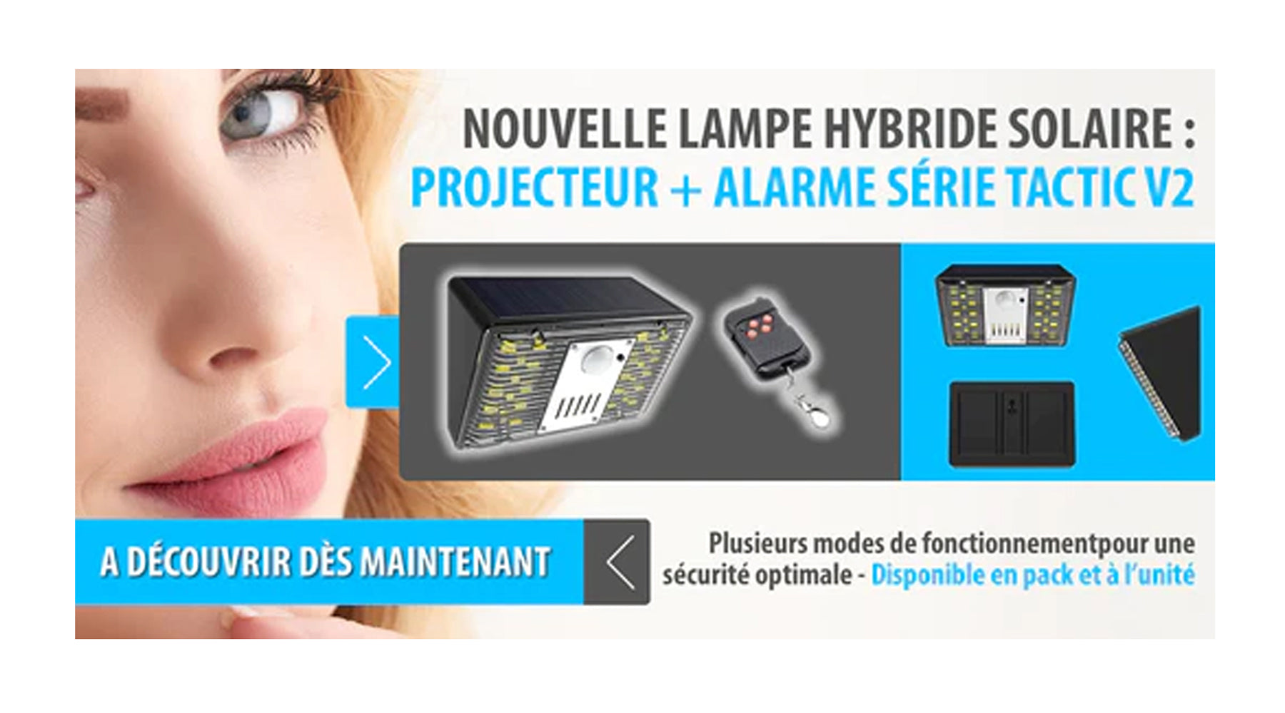 [NOUVEAUTÉ] Projecteur + Alarme LED solaire - Série TACTIC V2