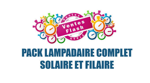 💡[VENTES FLASH] Pack Lampadaire Complet Solaire et Filaire
