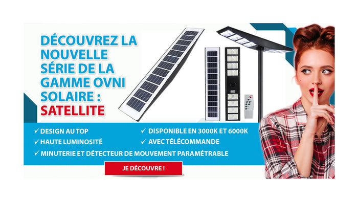 [NOUVEAU] Lampadaire solaire pour extérieur - Série OVNI SATELLITE