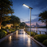 Lampe de rue solaire - Série VIBRATION - 5640 Lumens - 500 Watts - Structure Aluminium + ABS - Dimensions 1500 x 255 mm - Panneau solaire 55W MONOCRISTALLIN - Autonomie 12 heures