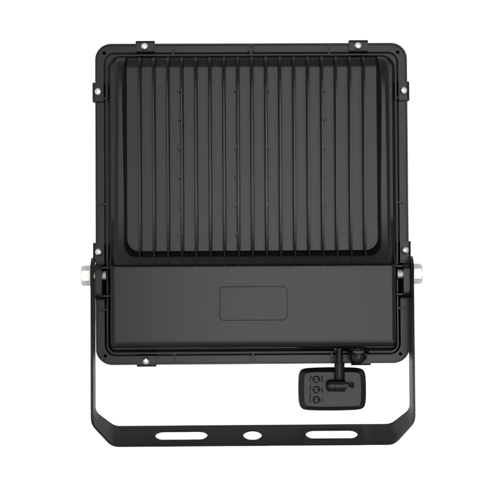 Projecteur LED filaire détecteur - Série PAD ULTRA PIR - 100 Watts - 15 000 Lumens - 150 Lumens/Watt - Angle 90° - IP66 - 28 x 29 x 6 cm - Structure en ALUMINIUM - Transformateur SOSEN - 4000k - Garantie 5 ans