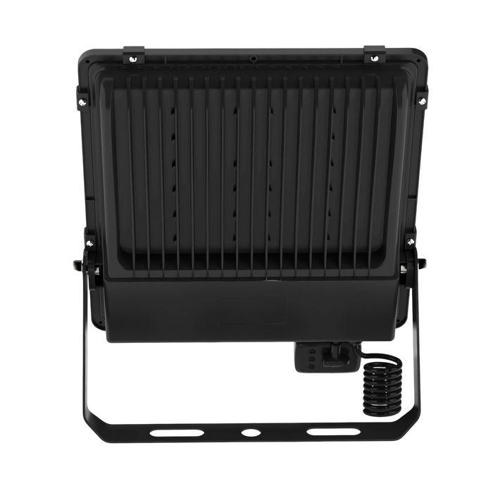 Projecteur LED filaire détecteur - Série PAD ULTRA PIR - 100 Watts - 15 000 Lumens - 150 Lumens/Watt - Angle 90° - IP66 - 28 x 29 x 6 cm - Structure en ALUMINIUM - Transformateur SOSEN - 4000k - Garantie 5 ans