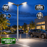 Pack lampadaire filaire complet double tête 3/4/5/6 mètres au choix : 2x Lampadaires LED filaires Série FLEX V4 + Mât STANDARD V4 EVO - Entraxe des trous 200mm - Noir ou Gris + Adaptateur en ligne ou perpendiculaire 80/60mm