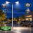 Pack lampadaire filaire complet double tête 3/4/5/6 mètres au choix : 2x Lampadaires LED filaires Série FLEX V4 + Mât STANDARD V4 EVO - Entraxe des trous 200mm - Noir ou Gris + Adaptateur en ligne ou perpendiculaire 80/60mm