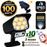Pack de 10x Projecteurs LED solaires de sécurité - Série ILLUSION BLACK – Rendu lumineux 100 Watts - IP65 - 16 x 15 x 9 cm - 3 modes - Télécommande - Avec détecteur de mouvement – Fonction détection 0-100% - Avec capteur crépusculaire - 6000k