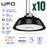 Pack de 10x Lampes industrielles UFO - Série LIGHT V3 - Puissance ajustable 70 / 100 Watts - 15 000 Lumens - 150 Lumens/Watt - Angle 120° - IP65 - IK09 - 238 x 122 mm - Dimmable 0-10V - Transformateur PHILIPS - Garantie 5 ans