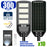 Pack de 10x Solaires - Luminaire LED pour Candélabre / Lampe de rue et parking - Série VIEW V2 - 300 Watts - 2300 Lumens - Angle 140*70° - Lampe 62 x 25 x 5 cm - Panneau MONOCRISTALLIN - 51 x 23 cm - Détecteur de mouvement - 6000k - Tube d'insertion 45mm