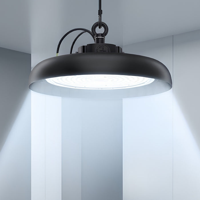 Lampes industrielles UFO - Série RUBIS V2 - Puissance ajustable - 36 000 Lumens - 180 Lumens/Watt - Driver Lifud - Angle 120° - IP65 - IK09 - 30 x 11 cm - Dimmable - Garantie 5 ans&nbsp;