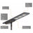 Lampe de rue solaire - Série STARSHIP ULTRA V2 - 9600 Lumens - 60 Watts - Couleur 6500K - Angle 150x70° - IP65 - Structure Aluminium - 1130 x 400 x 102 mm - Tube d'insertion 76mm - Régulateur MPPT - Garantie 2 ans