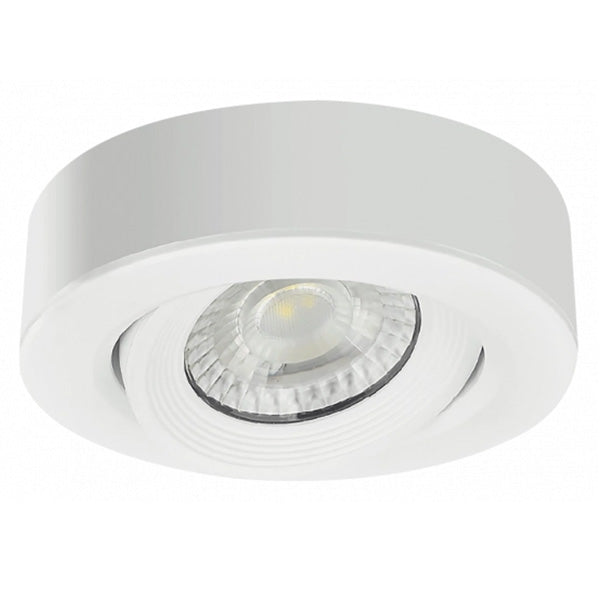 Spot LED encastrable en saillie CCT (Couleur Changeante en Température) sélectionnable - Filaire - 5 Watts - 500 Lumens - 100 Lumens/Watt - IP20 - Angle 55° - 92 x 30 mm
