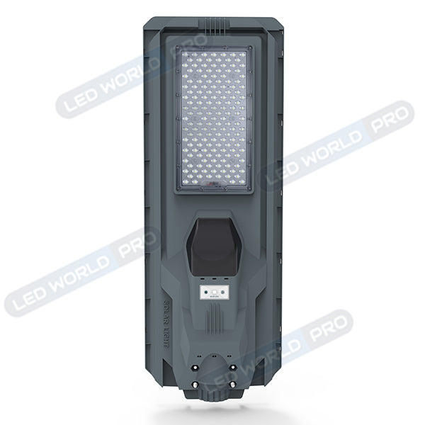 Pack lampadaire complet double tête 5 mètres : 2x Lampes solaires Série STARSHIP 1200 Watts - 3000K + Mât STANDARD 5 mètres au choix (Série STANDARD V1 EVO ou Série STANDARD V4 EVO - Avec trappe) + Double tête de mât + 2x Adaptateurs ajustables