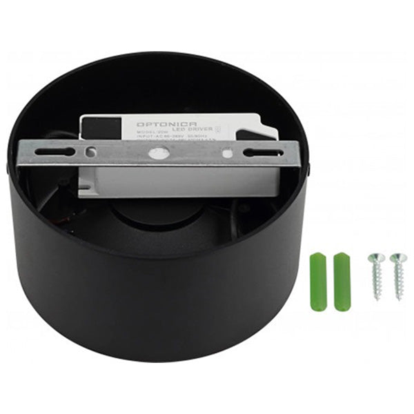 Spot LED COB encastrable intérieur Rond - Filaire - CCT (Couleur Changeante en Température) - 30 Watts - 3000 Lumens - 100 Lumens/Watt - Angle 24° - IP20 -  Dimensions 167 x 87 mm - Découpe 176mm - Rotatif - Modèle NOIR