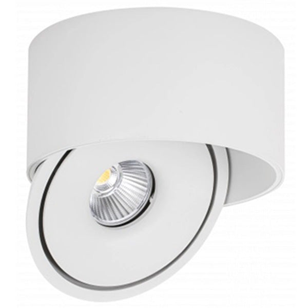Spot LED COB encastrable intérieur Rond - Filaire - CCT (Couleur Changeante en Température) - 20 Watts - 2000 Lumens - 100 Lumens/Watt - Angle 24° - IP20 -  Dimensions 147 x 75 mm - Découpe 146 mm - Rotatif - Modèle BLANC