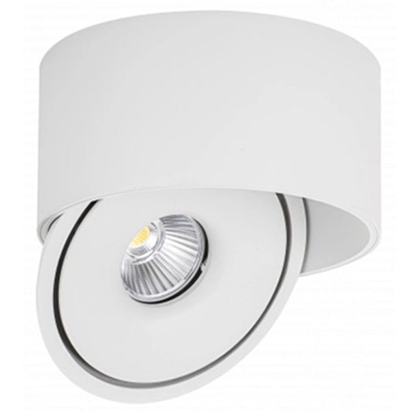 Spot LED COB encastrable intérieur Rond - Filaire - CCT (Couleur Changeante en Température) - 30 Watts - 3000 Lumens - 100 Lumens/Watt - Angle 24° - IP20 -  Dimensions 167 x 87 mm - Découpe 176mm - Rotatif - Modèle BLANC