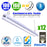 Pack de 12x Lampes industrielles linéaires - Série LINEAR V2 - 100 Watts - 16 000 Lumens - 160 Lumens/watt - Angle 30x90°  - IP66 - 60 x 11 x 8 cm - Transformateur SOSEN - Branchement en Série Possible - 5000K - Garantie 5 ans
