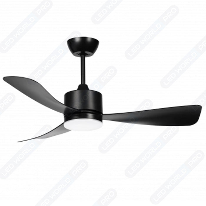 Ventilateur de plafond LED - Série FRESH - 18 Watts - 1440 Lumens - 80 Lumens/watt - CCT 3000k/4000k/6000k - IP20 - Angle 120° - 106 x40 cm - Modèle Noir - Avec télécommande