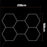 Lampe Hexagonale LED Filaire - Série HEXAGON - 192 Watts - 24 960 Lumens - 130 Lumens/Watt - Angle 150° - IP20 - 168 x 238 cm - 6500k - Avec accessoires