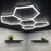 Lampe Hexagonale LED Filaire - Série HEXAGON - 192 Watts - 24 960 Lumens - 130 Lumens/Watt - Angle 150° - IP20 - 168 x 238 cm - 6500k - Avec accessoires