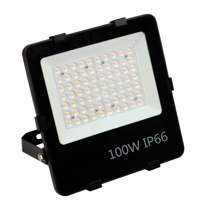 Pack de 4x Projecteurs LED Filaires - Série PAD V2 - 100 Watts - 15 000 Lumens - 150 Lumens/Watt - Angle 90° - IP66 - 29 x 28 x 5 cm - Transformateur Philips - 3000k/4000k/5000k/6000k au choix - Garantie 5 ans
