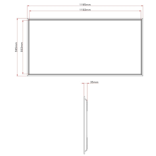 Pack de 6x Dalles LED - Dernière génération - BACKLIT - 60 x 120 cm - Série AMBITION L150 – 45 Watts - 6750 Lumens - 150 Lumens/Watt - Angle 120° - IP41 - UGR <22 - 4000k/5000k/6000k - Garantie 5 ans