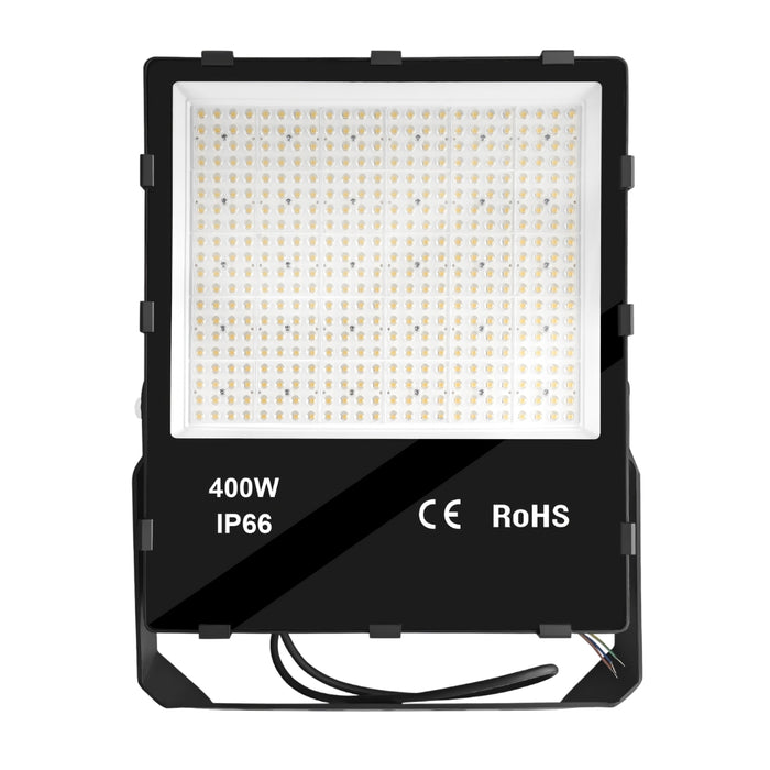 Pack de 2x Projecteurs LED filaires - Série CITY PLUS EVO V3 - 400 Watts - 68 000 Lumens - 170 Lumens/Watt - Angle 45° -  IP66 - 45 x 38 x 6 cm - Transformateur LIFUD  - 4000K/5000K au choix - Garantie 5 ans