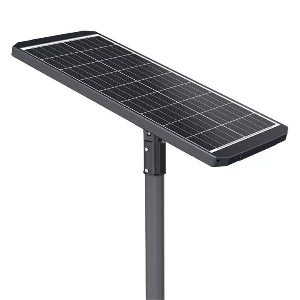 Lampe de rue solaire - Série STARSHIP ULTRA V2 - 6400 Lumens - 40 Watts - Couleur 6500K - Angle 150x70° - IP65 - Structure Aluminium - 910 x 400 x 102 mm - Tube d'insertion 76mm - Régulateur MPPT - Garantie 2 ans