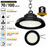 Lampe industrielle UFO - Série AVENIR V2 - Puissance ajustable 70 / 100 Watts - 21 000 Lumens - 210 Lumens/Watt - Angle 90° - IP65 - IK09 - 255 x 110 mm - 4000k / 5000k / 6000k au choix - Dimmable 1-10V - Transformateur PHILIPS - Garantie 5 ans