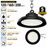 Lampe industrielle UFO - Série AVENIR V2 - Puissance ajustable 120 / 160 / 200 Watts  - 42 000 Lumens - 210 Lumens/Watt - Angle 90° - IP65 - IK09 - 340 x 110 mm - 4000k / 5000k / 6000k au choix - Dimmable 1-10V - Transformateur PHILIPS - Garantie 5 ans