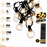 Guirlande lumineuse filaire de 36 ampoules - Série GUINGUETTE - Culot E12 - 25 Watts - 75 Lumens - Angle 360° - IP44 - 22 mètres - Couleur NOIR - Avec télécommande - 2700K