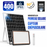 Projecteur LED solaire - Série PERFORMANCE V2 - 400 Watts - 6000 Lumens - Angle 90° - IP65 - Lampe 30 x 23 x 4 cm - Avec télécommande - Capteur crépusculaire - 6000k