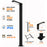 Lampe de rue / jardin filaire - Série MODERNA 30 - 30 Watts - 4200 Lumens - 140 Lumens/Watt - Angle 140° - IP65 - Hauteur 2,5 mètres - 250 x 40 x 10 cm - 4000K - Avec trappe - Base de fondation en option