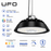 Lampe industrielle UFO - Série LIGHT V3 - Puissance ajustable 90 / 120 / 150 Watts - 22 500 Lumens - 150 Lumens/Watt - Angle 120° - IP65 - IK09 - 283 x 128 mm - 3000k/4000k/5000k/6000k au choix - Dimmable 0-10V - Transformateur PHILIPS - Garantie 5 ans