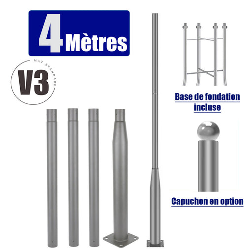 Mâts / Poteaux pour lampe de rue - Série STANDARD V3 - Couleur GRISLED ...