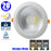 Spot LED COB encastrable intérieur rond - Filaire - 20 Watts - 1600 Lumens - 80 Lumens/Watt - Angle 145° - IP20 - Dimensions 195 x 78 mm - Découpe 165 mm - 2700K/4500K/6000K au choix - Certifié TUV