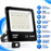 Projecteur LED filaire détecteur - Série PAD ULTRA PIR - 100 Watts - 15 000 Lumens - 150 Lumens/Watt - Angle 90° - IP66 - 28 x 29 x 6 cm - Structure en ALUMINIUM - Transformateur SOSEN - 4000k - Garantie 5 ans