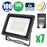DERNIER DU STOCK : 7x Projecteurs LED filaires - Série PAD - 100 Watts - 10 000 Lumens - 100 Lumens/Watt - Angle 120° - IP66 - 24 x 16 x 3 cm - Modèle noir - 6000k