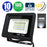 Projecteur LED filaire - Série PAD - 10 Watts - 1000 Lumens - 100 Lumens/Watt - Angle 120° - IP66 - 10 x 7 x 3 cm - Modèle noir - 6000k