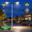 Pack lampadaire filaire complet double tête 3/4/5/6 mètres au choix : 2x Lampadaires LED filaires Série FLEX V4 + Mât STANDARD V4 EVO - Entraxe des trous 200mm - Noir ou Gris + Adaptateur en ligne ou perpendiculaire 80/60mm