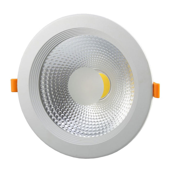 Spot LED COB encastrable intérieur rond - Filaire - 15 Watts - 1200 Lumens - 80 Lumens/Watt - Angle 145° - IP20 - Dimensions 168 x 73 mm - Découpe 155 mm - 2700K/4500K/6000K au choix - Certifié TUV