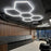 Lampe Hexagonale LED Filaire - Série HEXAGON - 240 Watts - 31 200 Lumens - 130 Lumens/Watt - Angle 150° - IP20 - 206 x 301 cm - 6500k - Avec accessoires