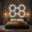 Lampe Hexagonale LED Filaire - Série HEXAGON - 240 Watts - 31 200 Lumens - 130 Lumens/Watt - Angle 150° - IP20 - 206 x 301 cm - 6500k - Avec accessoires