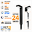 Lot de 24x Balises / Bornes solaires LED - Série BALIZ - CCT (Couleur Changeante en Température) - Rendu lumineux 50 Watts - 25 Lumens - Angle 120° - IP54 - 53 x 14 x 5cm - Avec capteur crépusculaire - Panneau MONOCRISTALLIN