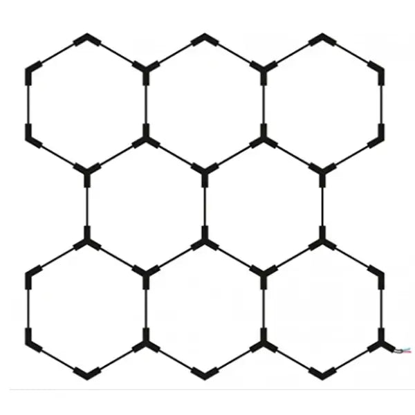 Lampe Hexagonale LED Filaire - Série HEXAGON - 280 Watts - 36 400 Lumens - 130 Lumens/Watt - Angle 150° - IP20 - 252 x 238 cm - 6500k - Avec accessoires
